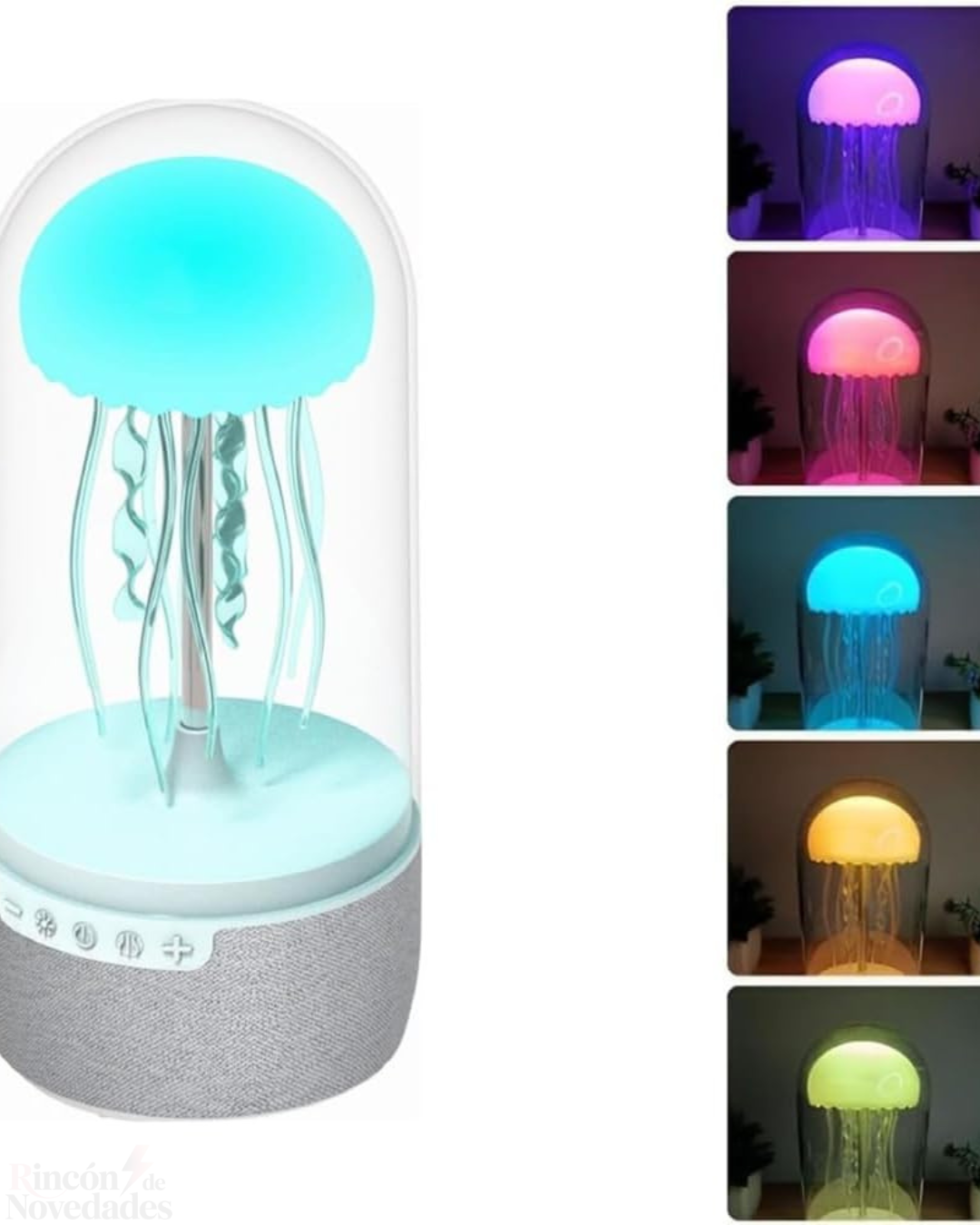 Altavoz LED de medusas que cambian de color