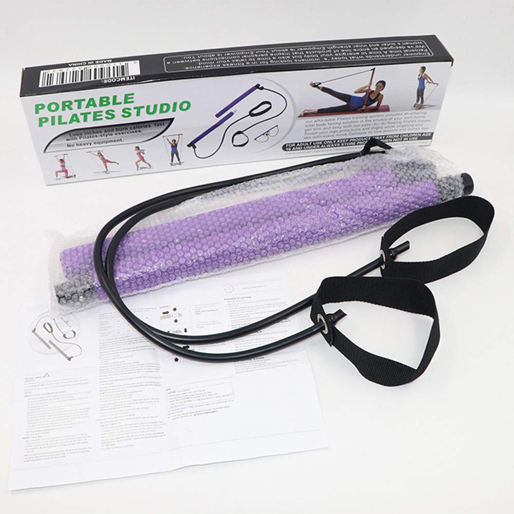 Kit de Barra de pilates portátil con banda de resistencia