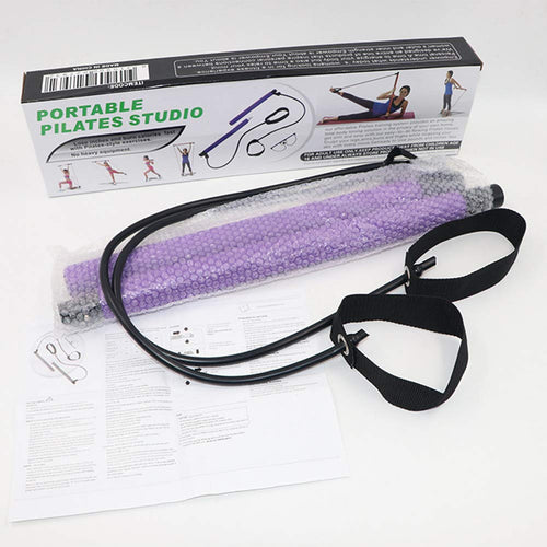 Kit de Barra de pilates portátil con banda de resistencia