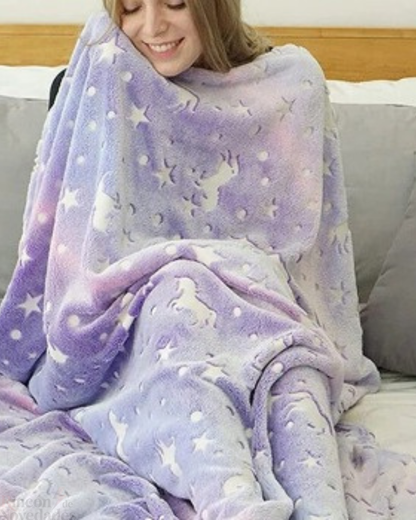 Manta Luminosa en la Oscuridad Color Morado 120cm x150cm