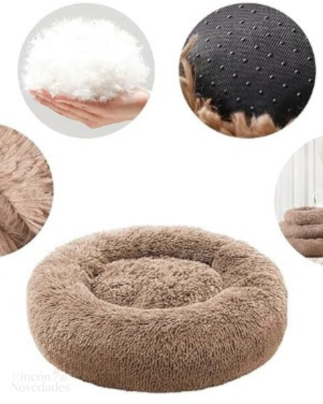 Cama Perro Grande Marron 90 cm