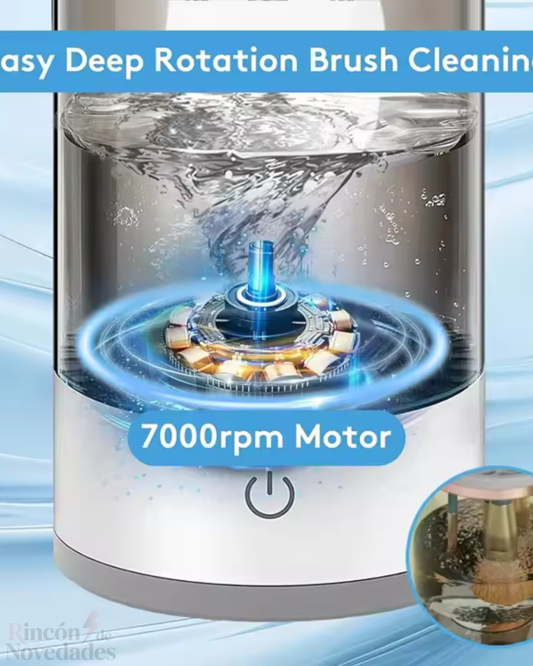 Limpiador de Brochas de Maquillaje limpiador eléctrico USB portátil de brochas de maquillaje 3 en 1 con escurridor, secador