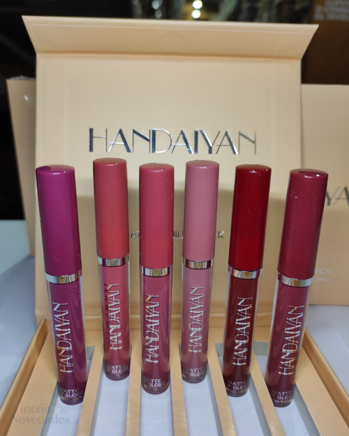 Set de 6 pintalabios color mate